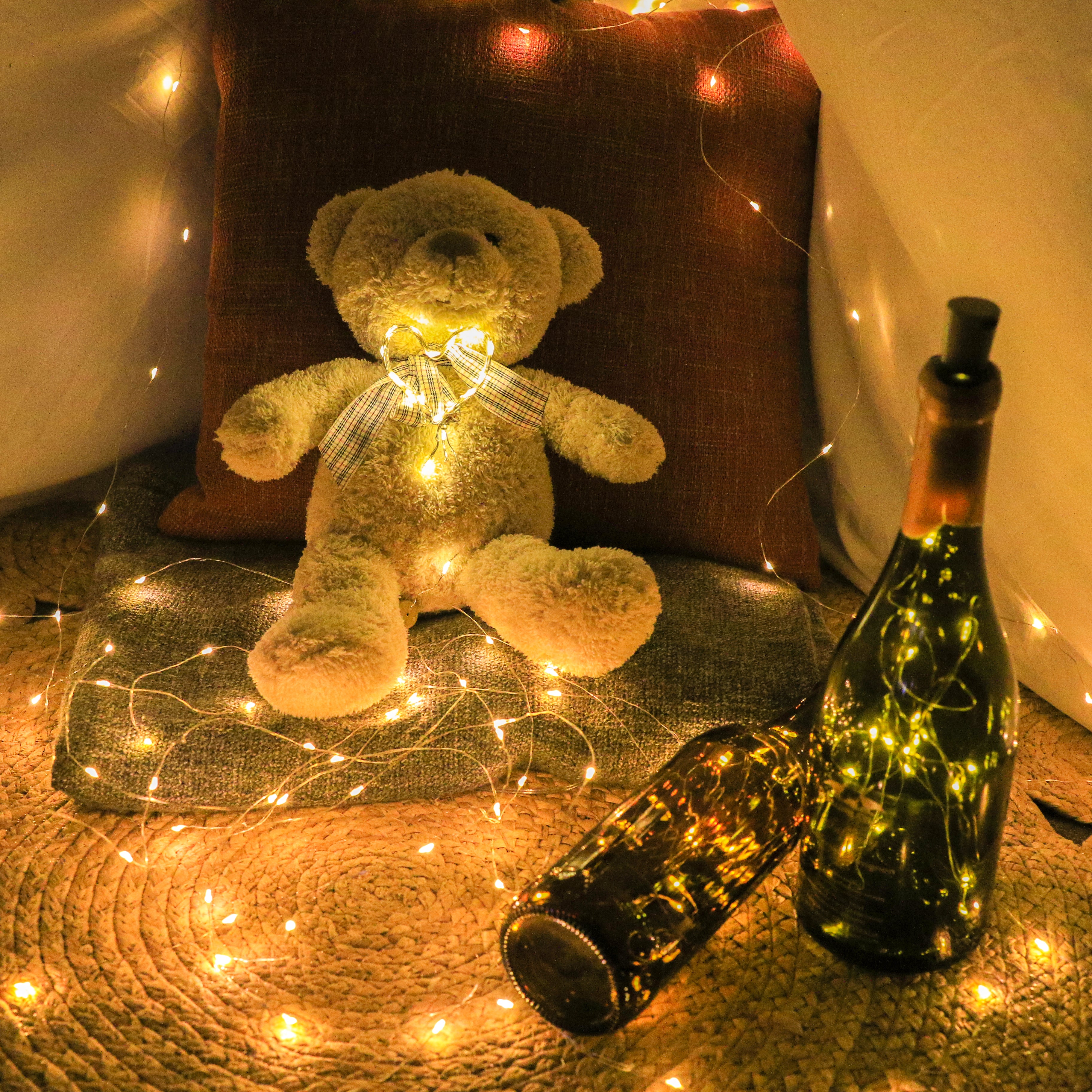 Battery-powered 2m/6.6ft 20-LED Bottle  Lights  (6 Pack)