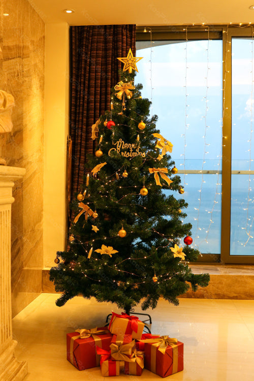 4Y4A0396 KooPower 1.8m/6ft Artificial Christmas Tree + 100 LEDs Battery Operated Christmas Fairy Lights