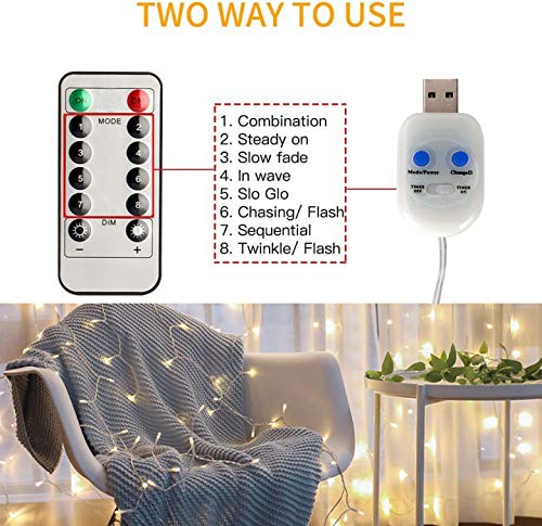 51zVtJRM1jL 36ft 100 LED Battery-Powered Warm White Fairy Lights for DIY Crafts and Holiday Decor