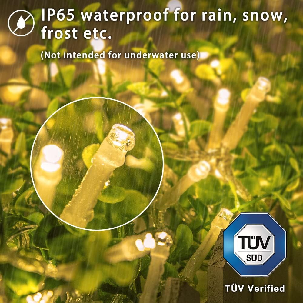 Koopower Battery Powered Outdoor Fairy Lights with Timer ( 2 Pack, 5m/16.5ft 50-LED)