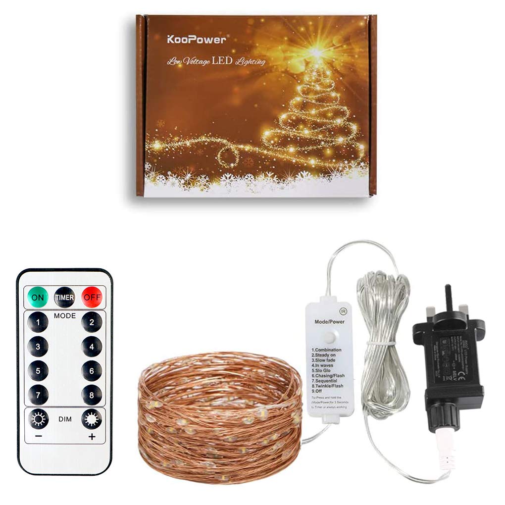 61ILL1pA-eL Fairy Lights Main Powered, 100 LEDs 32 ft Fairy Lights Plug in