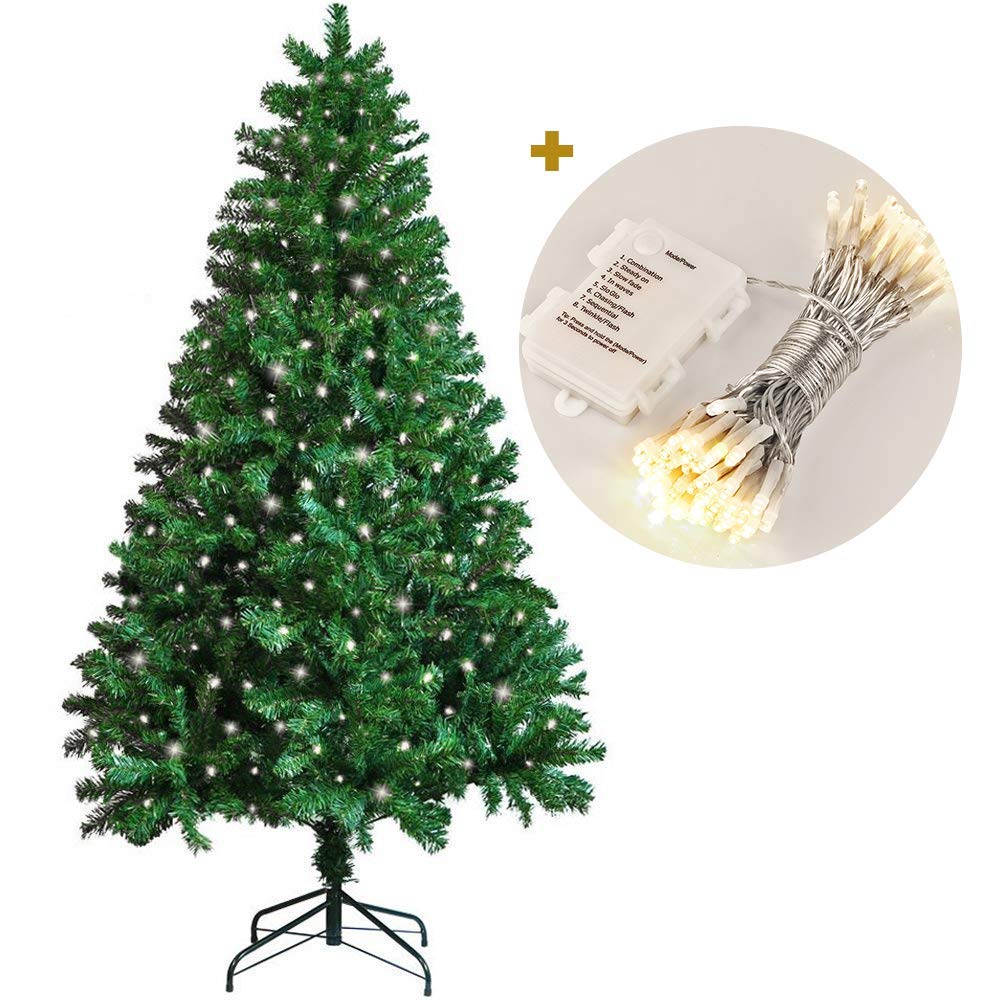 71210wii7gl._sl1001 KooPower 1.8m/6ft Artificial Christmas Tree + 100 LEDs Battery Operated Christmas Fairy Lights
