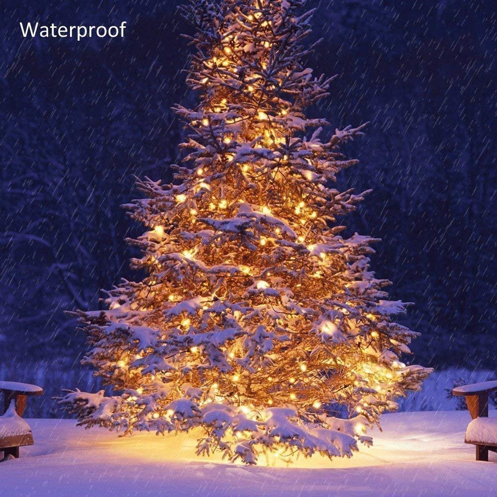 2 Pack Remote-Controlled 36ft 100 LED Fairy Lights with Timer Function (Warm White)