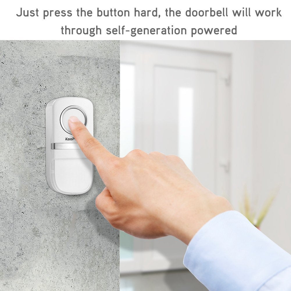 71e81M6gDpL._SL1001 Wireless Doorbell Chime Kit - No Batteries Required