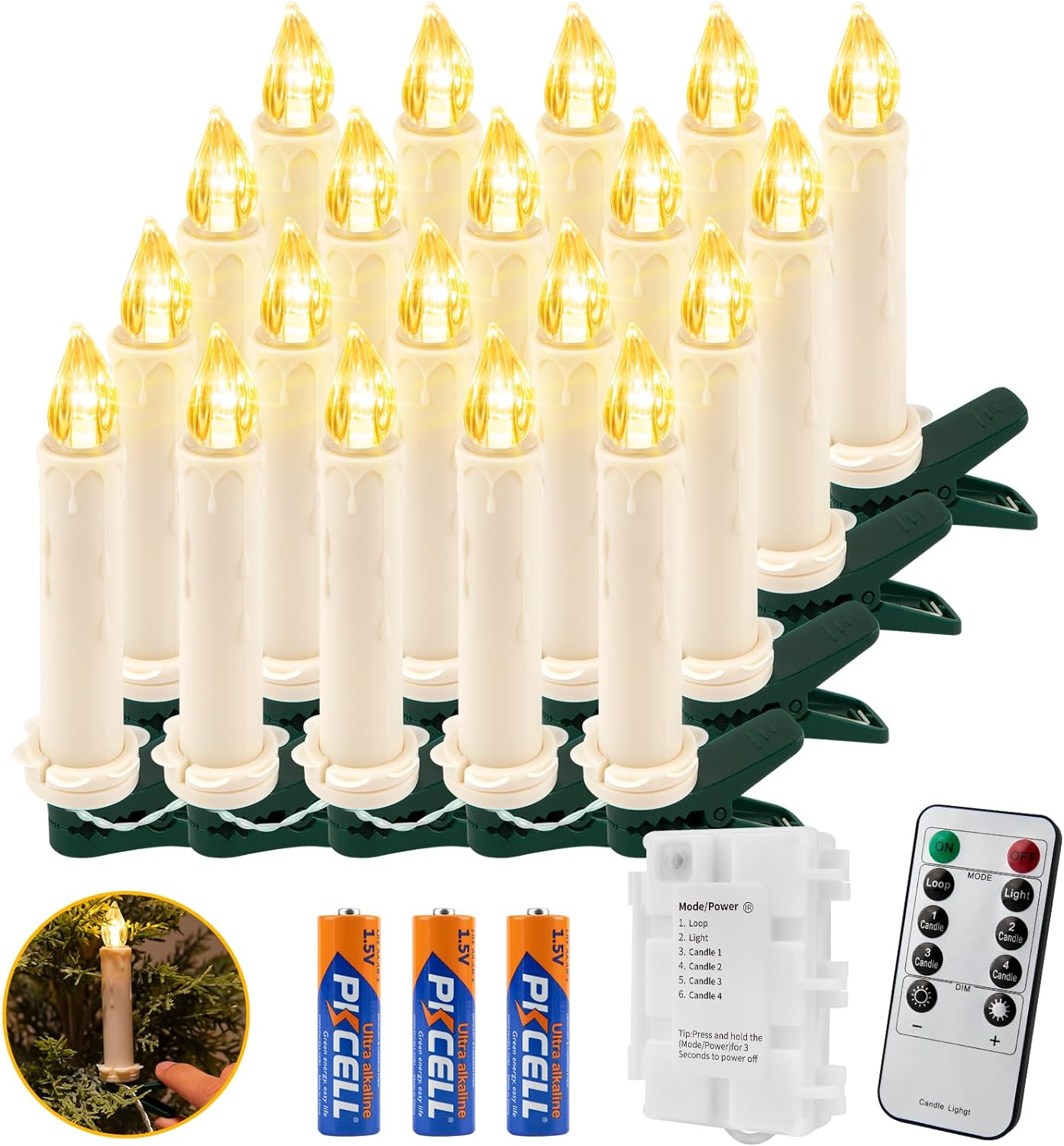 Koopower 14m/46ft LED Candle Fairy Light (40 Pcs Candles)