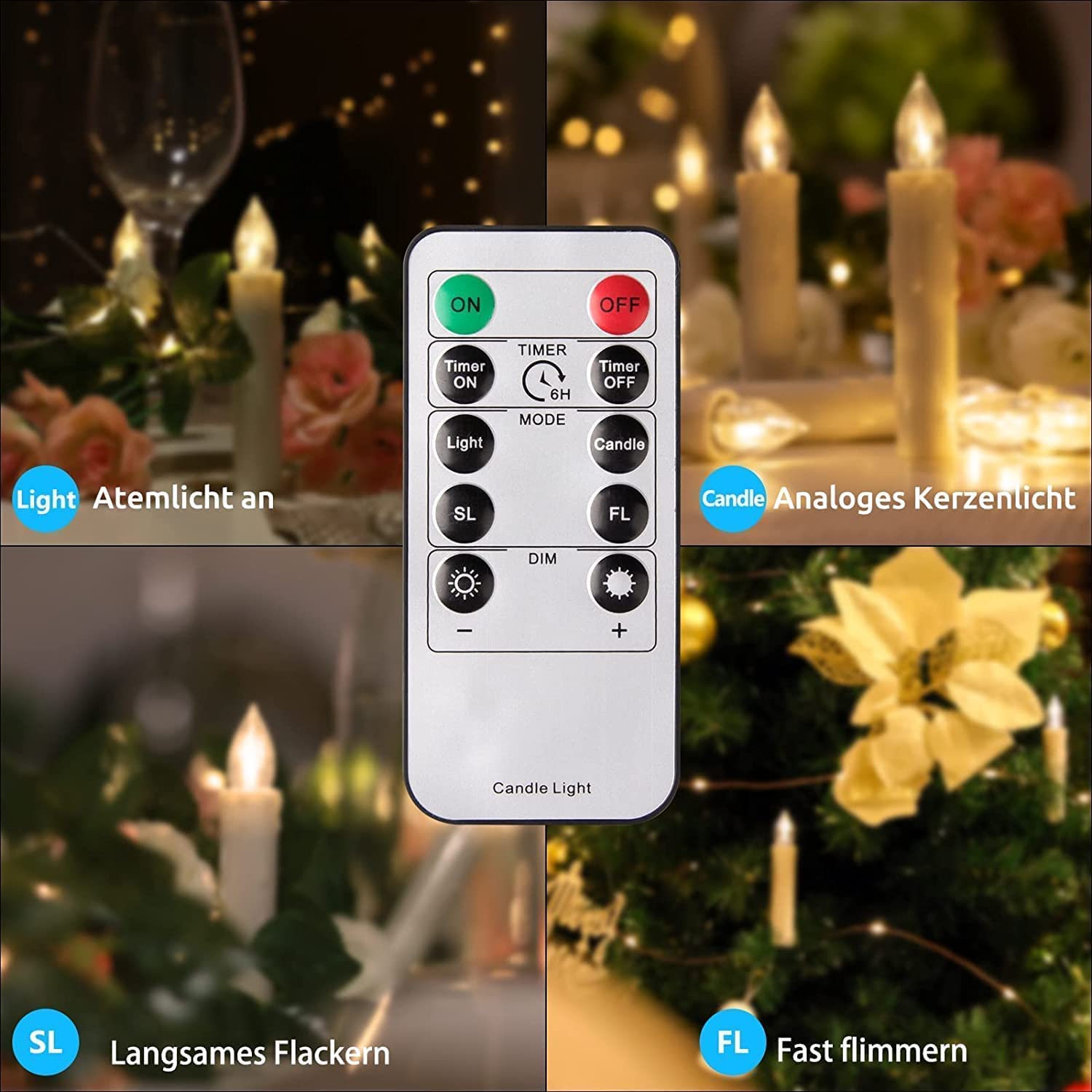 Koopower 30pcs Battery-powered LED Christmas Flameless Candle Light