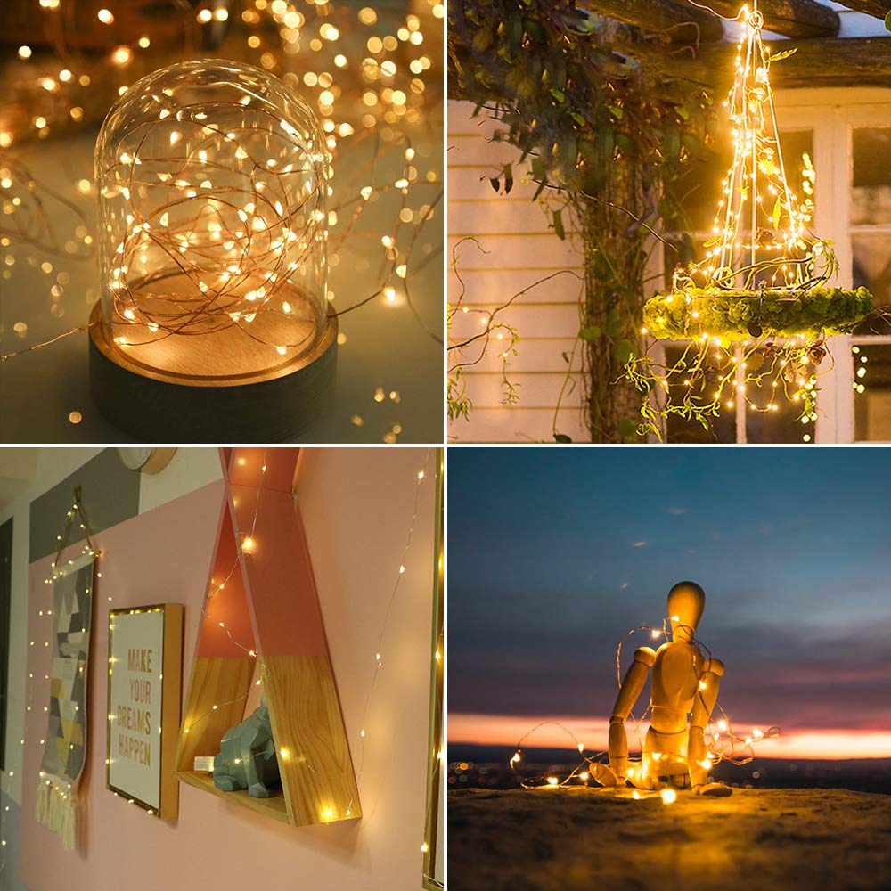 71tDj4wCkML Fairy Lights Main Powered, 100 LEDs 32 ft Fairy Lights Plug in