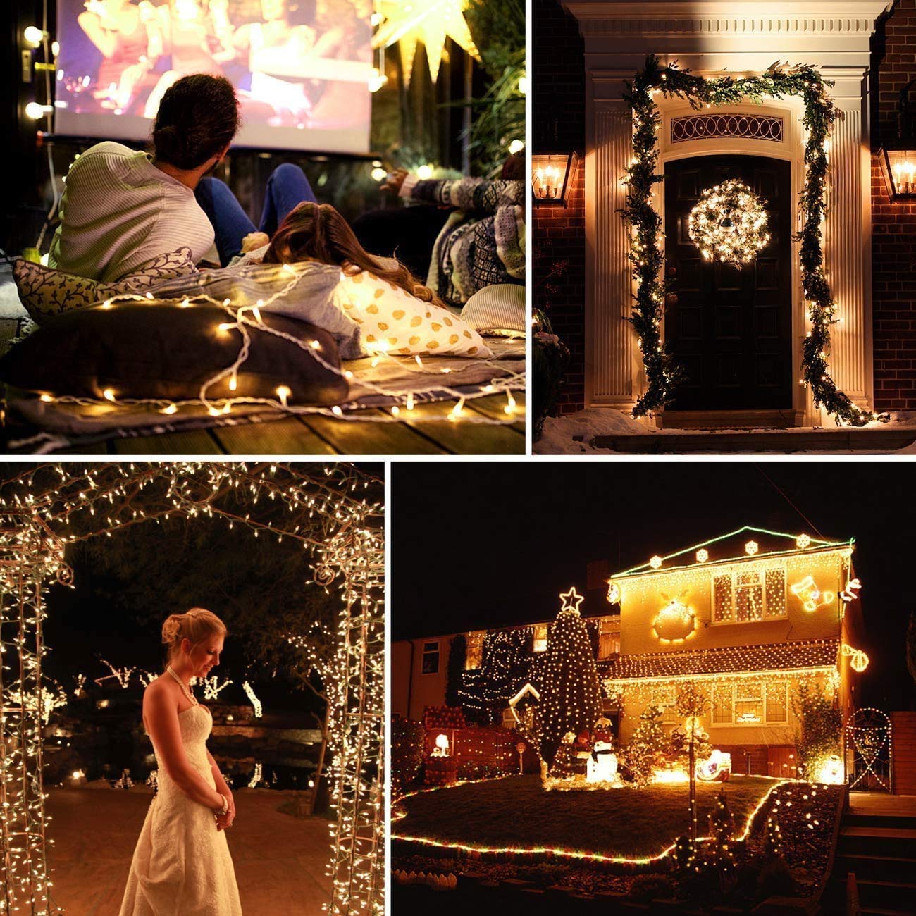 2 Pack Remote-Controlled 36ft 100 LED Fairy Lights with Timer Function (Warm White)