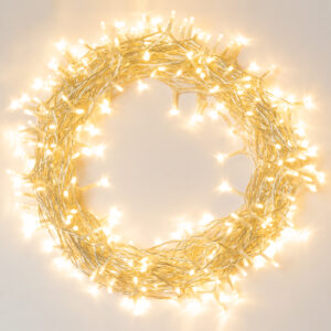koopower 16ft 50 X 2 LED Battery Operated String Lights with Timer on IP65 Waterproof Clear String for Outdoor and Indoor Use (8 Modes, Warm White)